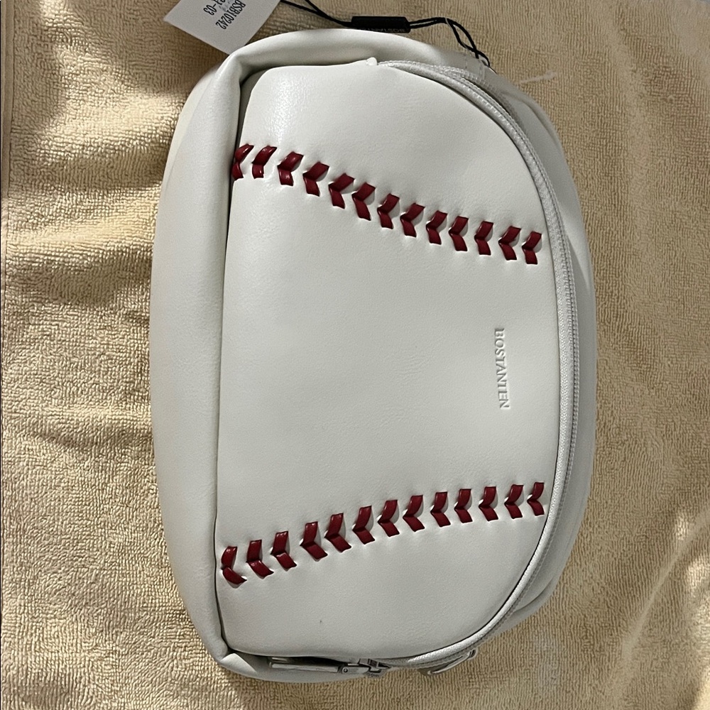 BASEBALL CROSSBODY PURSE VEGAN LEATHER SHOULDER BAG BASEBALL MOM X BOSTANTEN NWT
